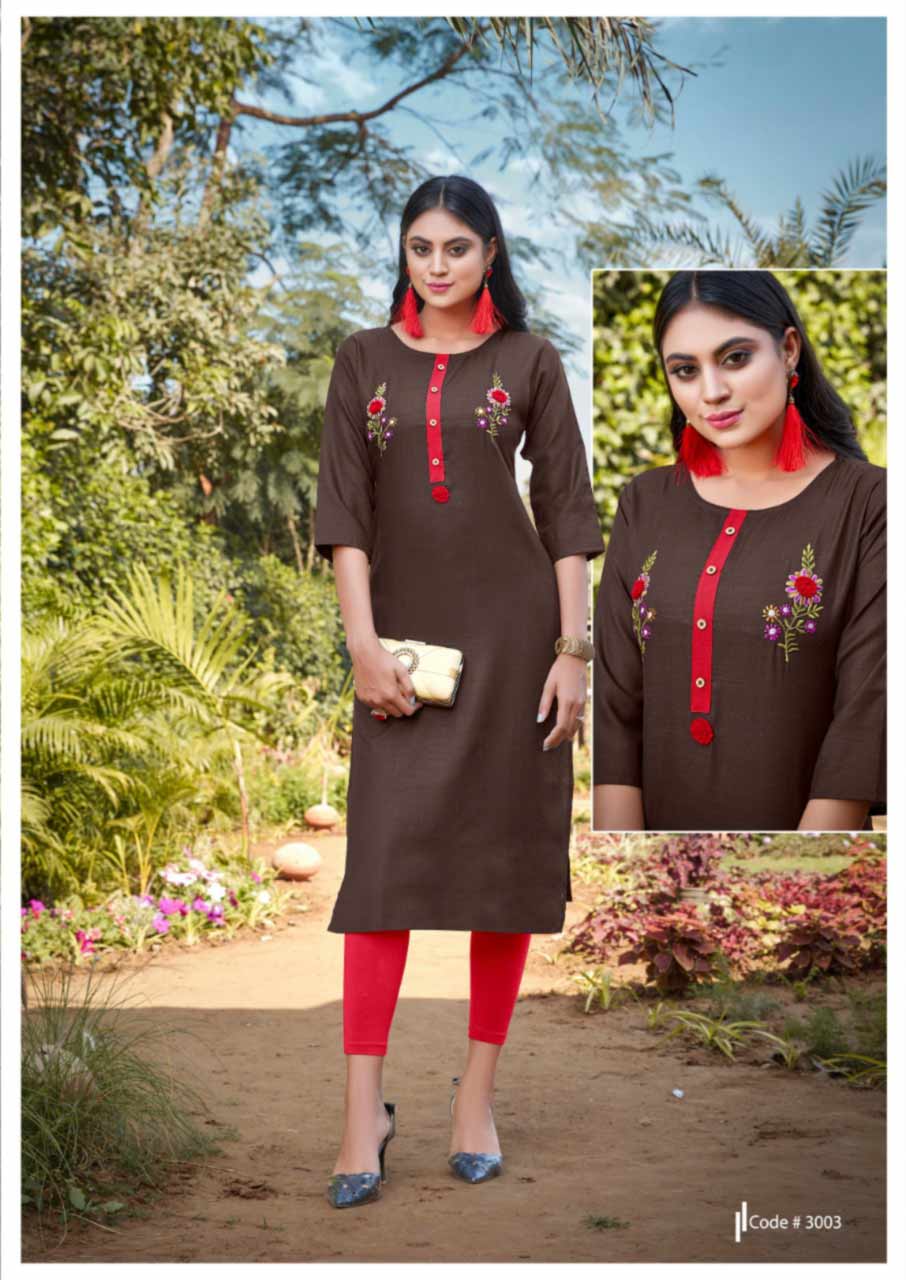 Blend Vol-3 Cotton Embroidery Kurti Catalog Blend Vol-3 Cotton Embroidery Kurti Catalog